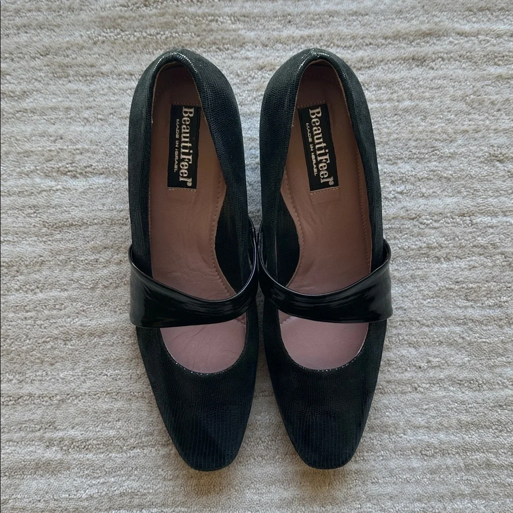 BeautiFeel Victoria Luminous Suede Pump Black Black Patent EU 40 US 9-9.5